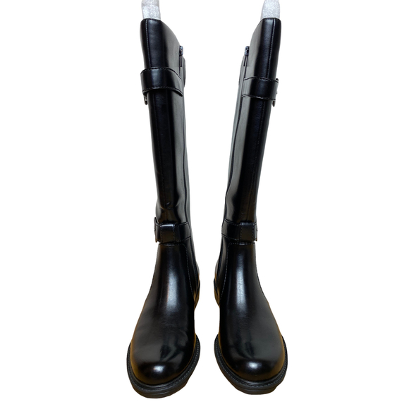 David Tate Mustang Wide Shaft Tall Black Boots 7 - Picture 5 of 11